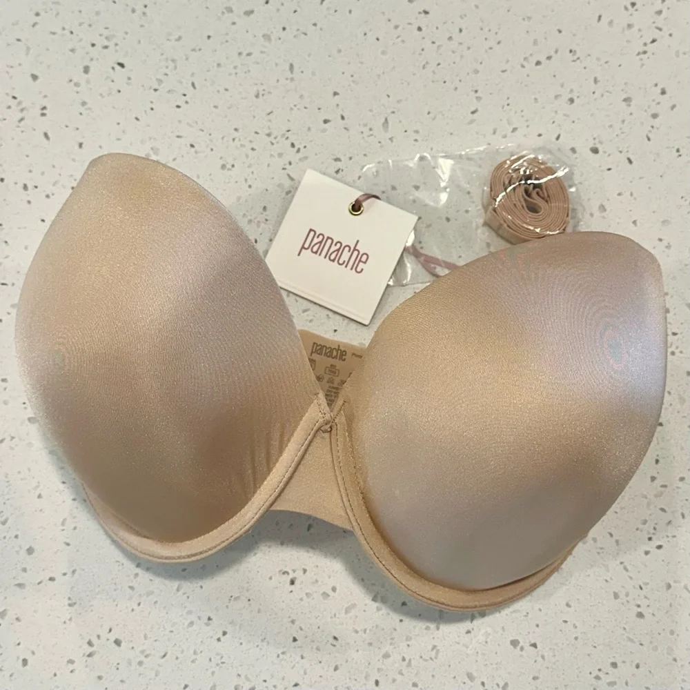 NWT Panache Seamless Porcelain Elan Strapless Bra in Nude - Size: 32G